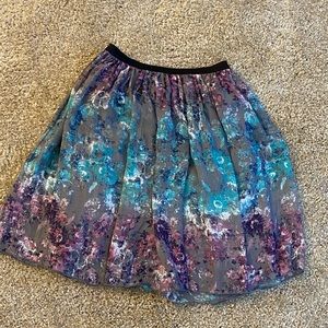 High waisted floral skirt